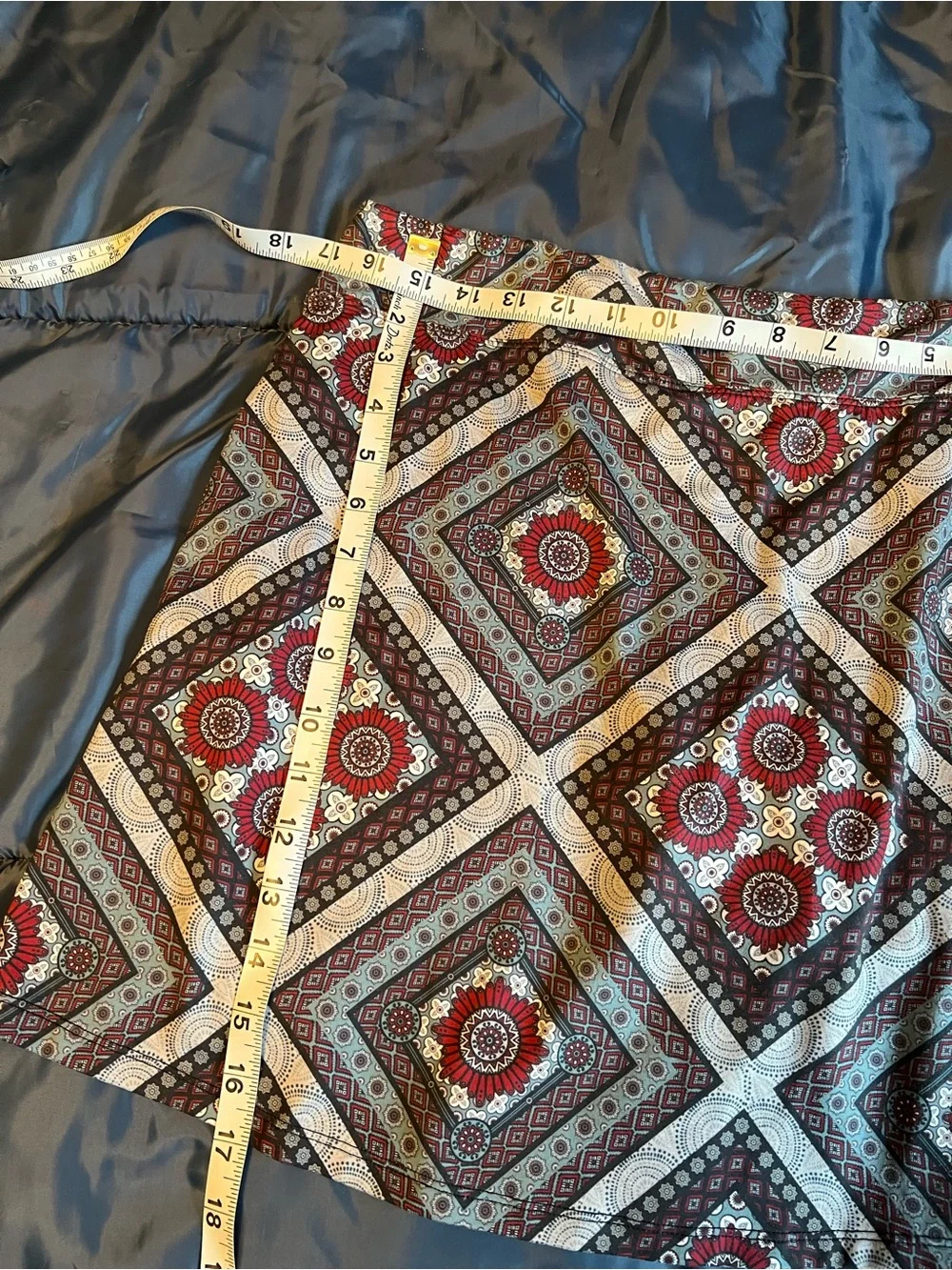 Love Love Skirt Printed Geometric Mini Skort in Burgundy and Gray Athletic Skort